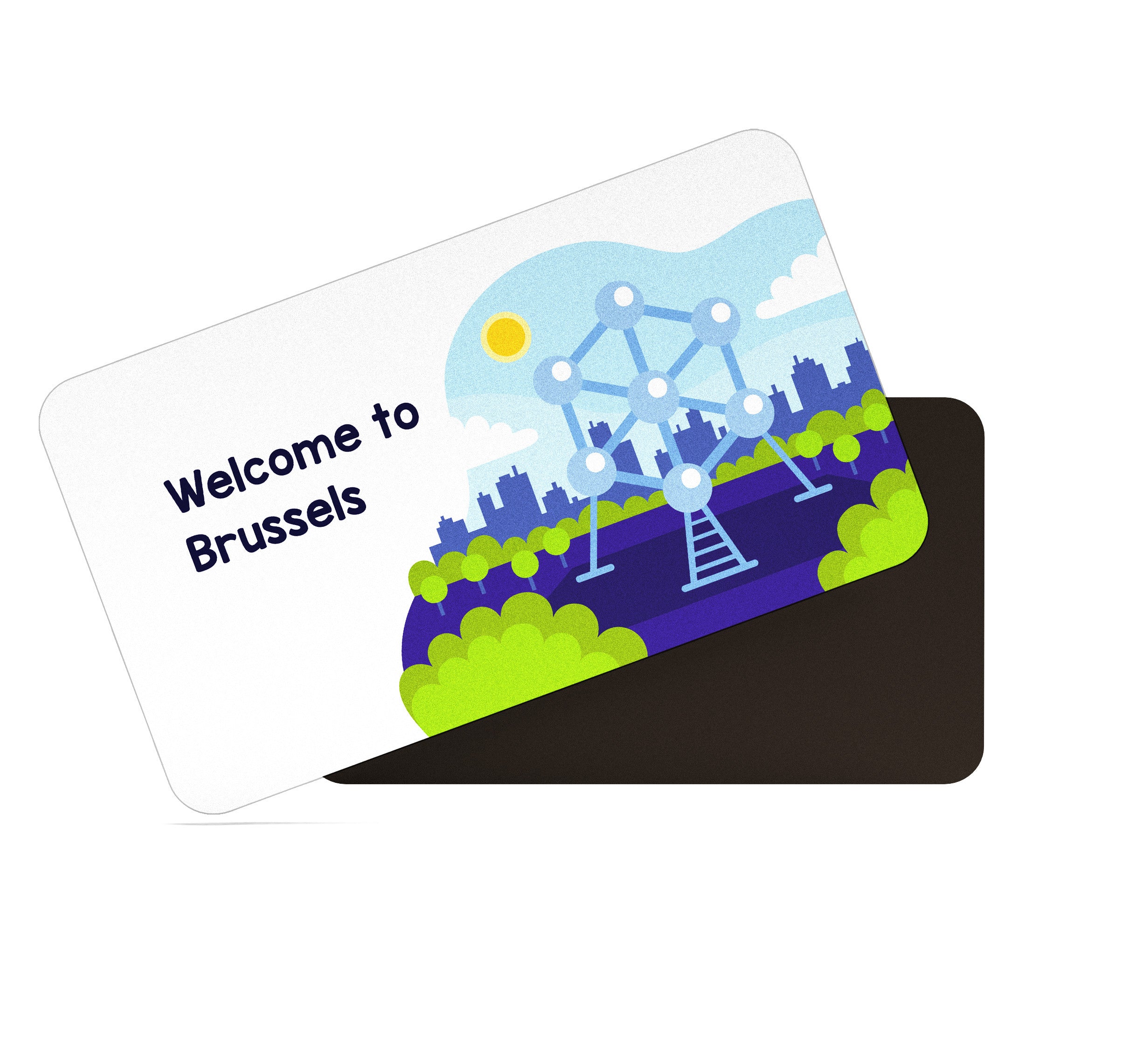 dhcrafts Rectangular Fridge Magnet Multicolor Brussels Design Pack of 1 (8.6cm x 5.4cm)